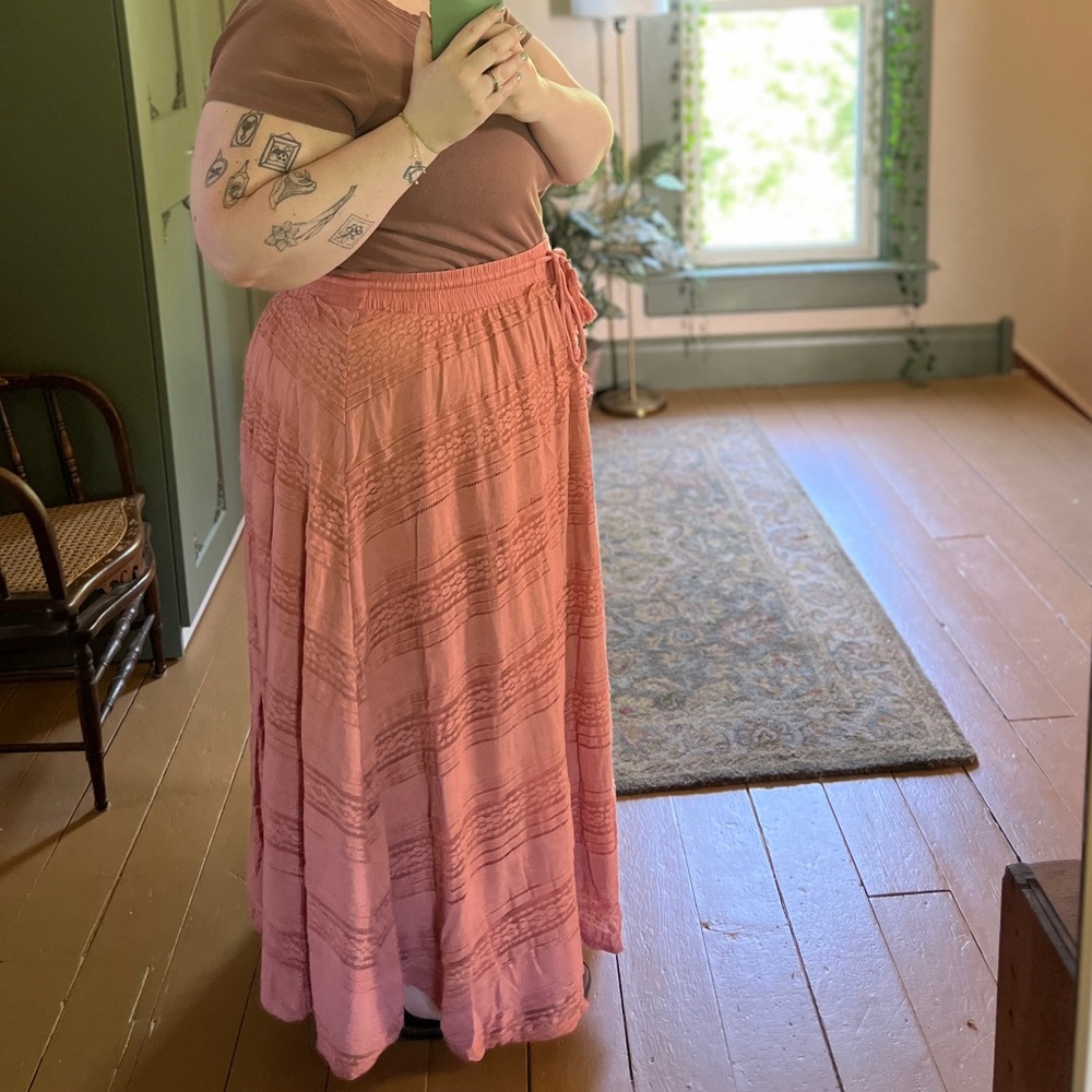 Women's Maxi Skirt in Dusty Rose
